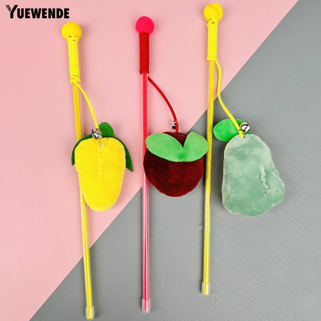Gậy Đồ Chơi Tương Tác Bằng Nhựa Mềm Đính Trái Cây Giải Tỏa Căng Thẳng Dành Cho Mèo YQ.E