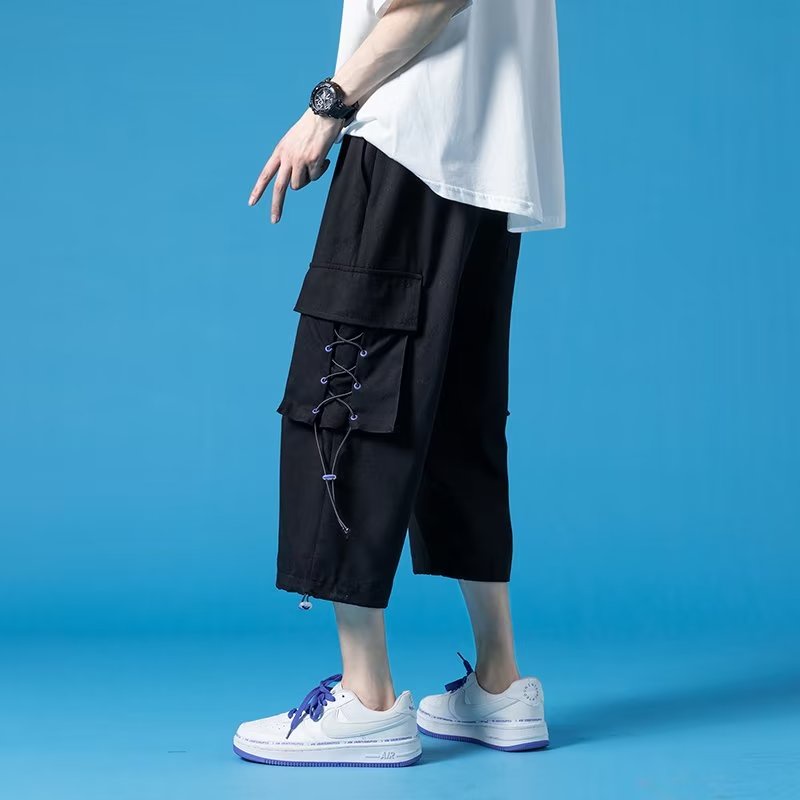 Quần Short Dáng Rộng Cỡ Lớn Phối Dây Rút Thời Trang Trẻ Trung