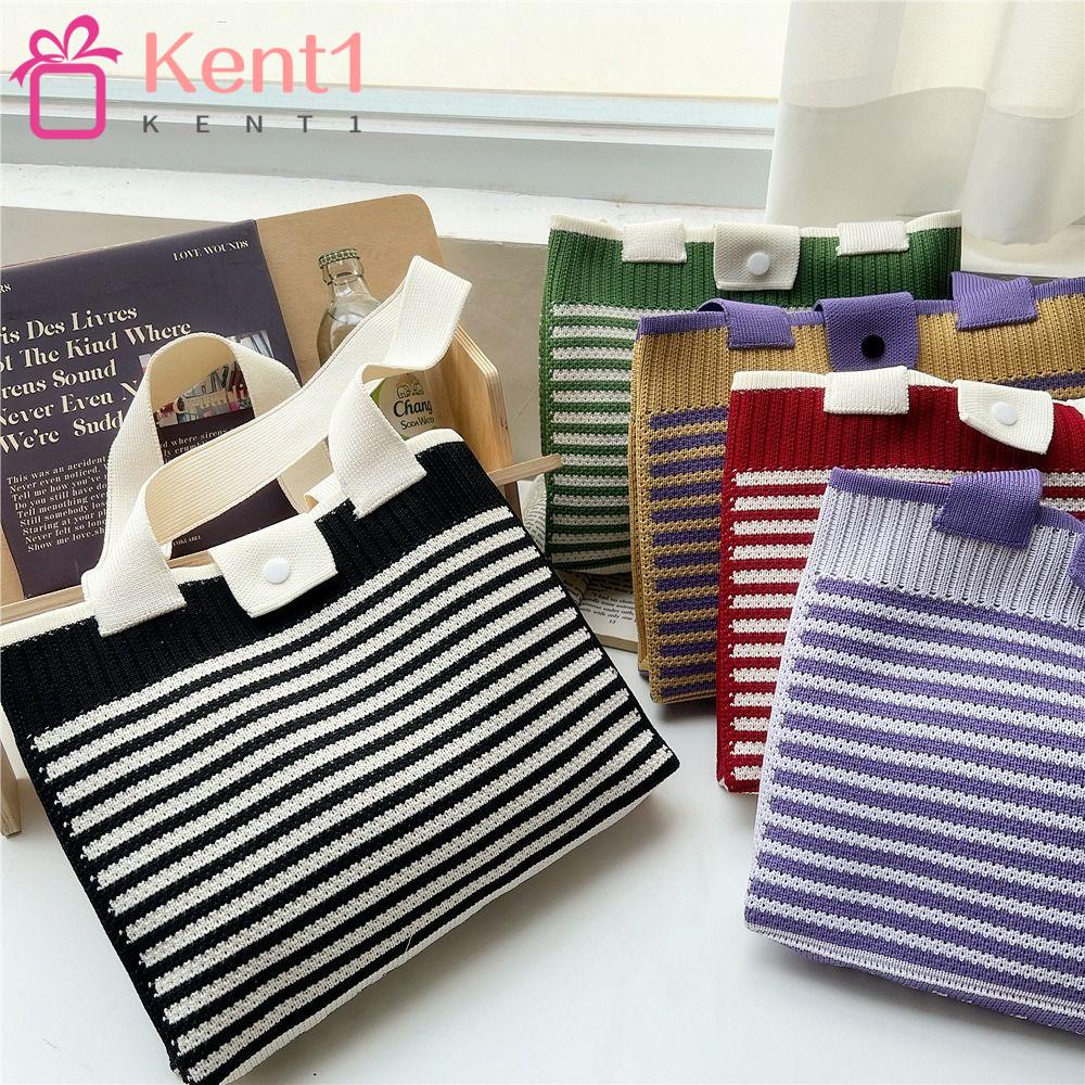 (MớI) Túi XáCh VảI SọC Ngang 1 CáI