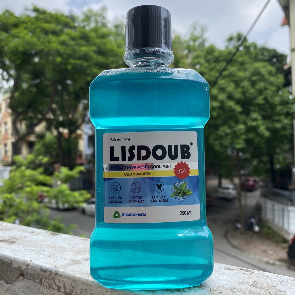 Nước súc miệng thơm miệng, giảm hôi miệng viêm nướu LISDOUB chai 250ml