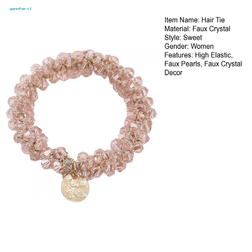 Giá Đỡ Buộc Tóc Đuôi Ngựa Co Giãn Đính Hạt Thủ Công