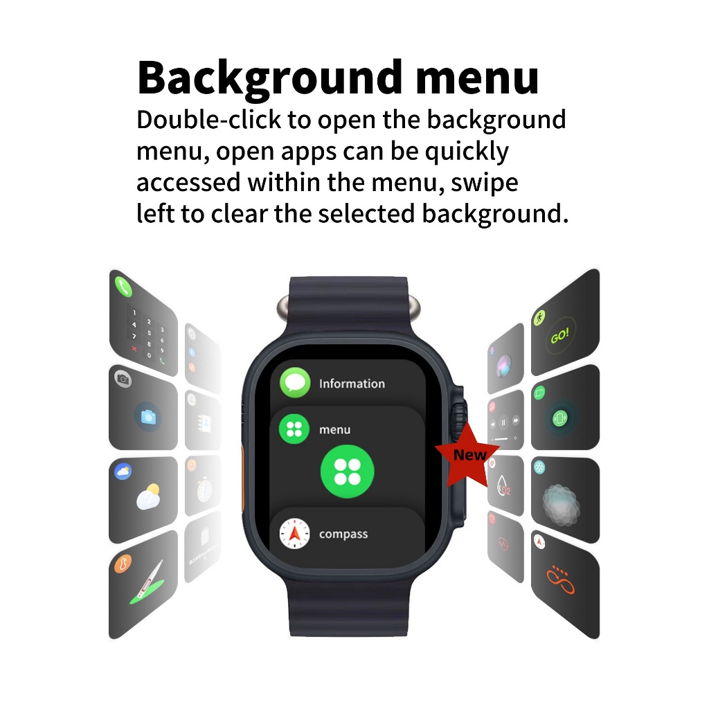 Mới Đồng Hồ Thông Minh MT9 Ultra OLED Ultra Series 8 Màn Hình HD Kết Nối Bluetooth 2.2