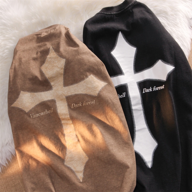 Áo Thun Ngắn Tay In Chữ Phong Cách Âu Mỹ Cá Tính Cho Nam