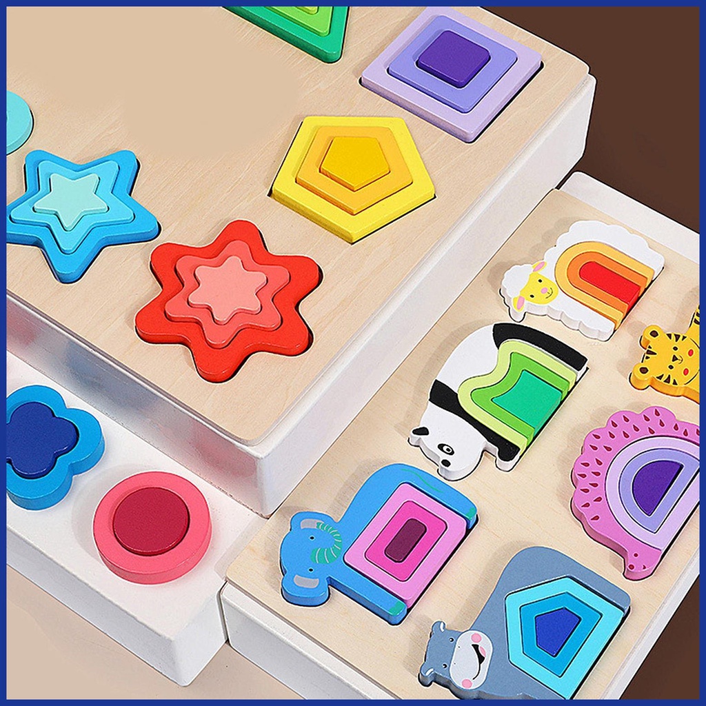 Bộ Đồ Chơi Xếp Hình Động Cơ Montessori Giúp Phát Triển Trí Tuệ Cho Bé