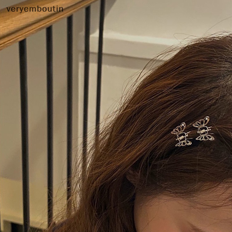 Set 10 Kẹp Tóc Kim Loại Mini Họa Tiết Bướm Thời Trang Hàn Quốc 2022