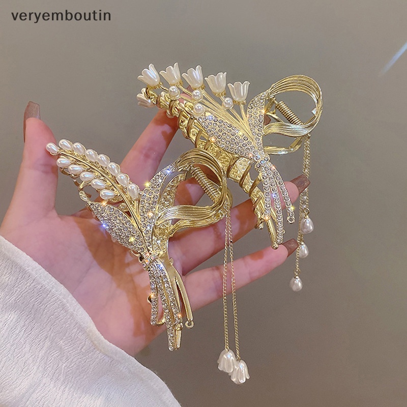 Kẹp Tóc Tua Rua Hình Hoa Đính Ngọc Trai Thời Trang Cho Nữ