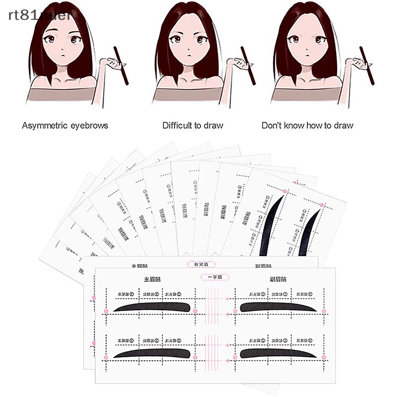 Rt Set 12 Thẻ Dán Lông Mày Nhanh Chóng Tiện Lợi