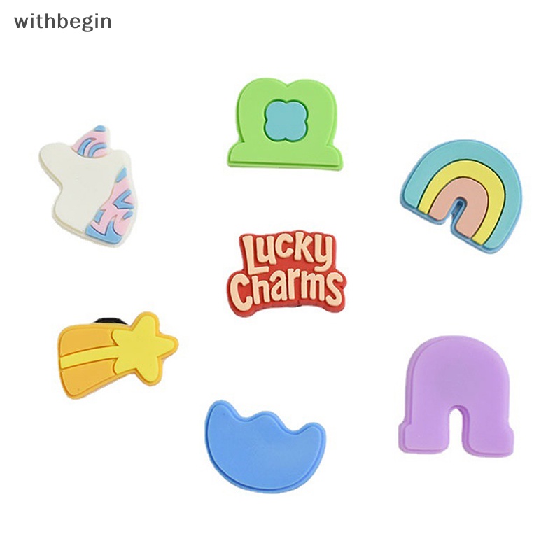 Bộ 7 Cái Chốt Cài Giày Bằng PVC Hình Ngôi Sao May Mắn Diy Dễ Thương