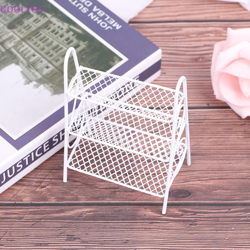 1 Mô Hình Kệ Sắt Mini Có Giá Đỡ Trang Trí Nhà Búp Bê Tỉ Lệ 1: 12