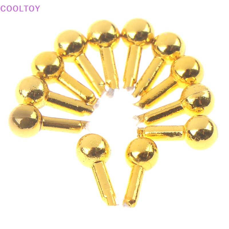 Set 12 Tay Nắm Ngăn Kéo Mini Màu Vàng Kim Tỷ Lệ 1 / 12 Trang Trí Nhà Búp Bê