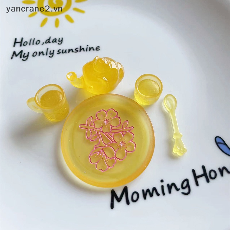 Bộ 5 Ấm Trà Khắc Hình Chú Voi Nhỏ Phát Sáng Dùng Trang Trí {yancrane2.vn}