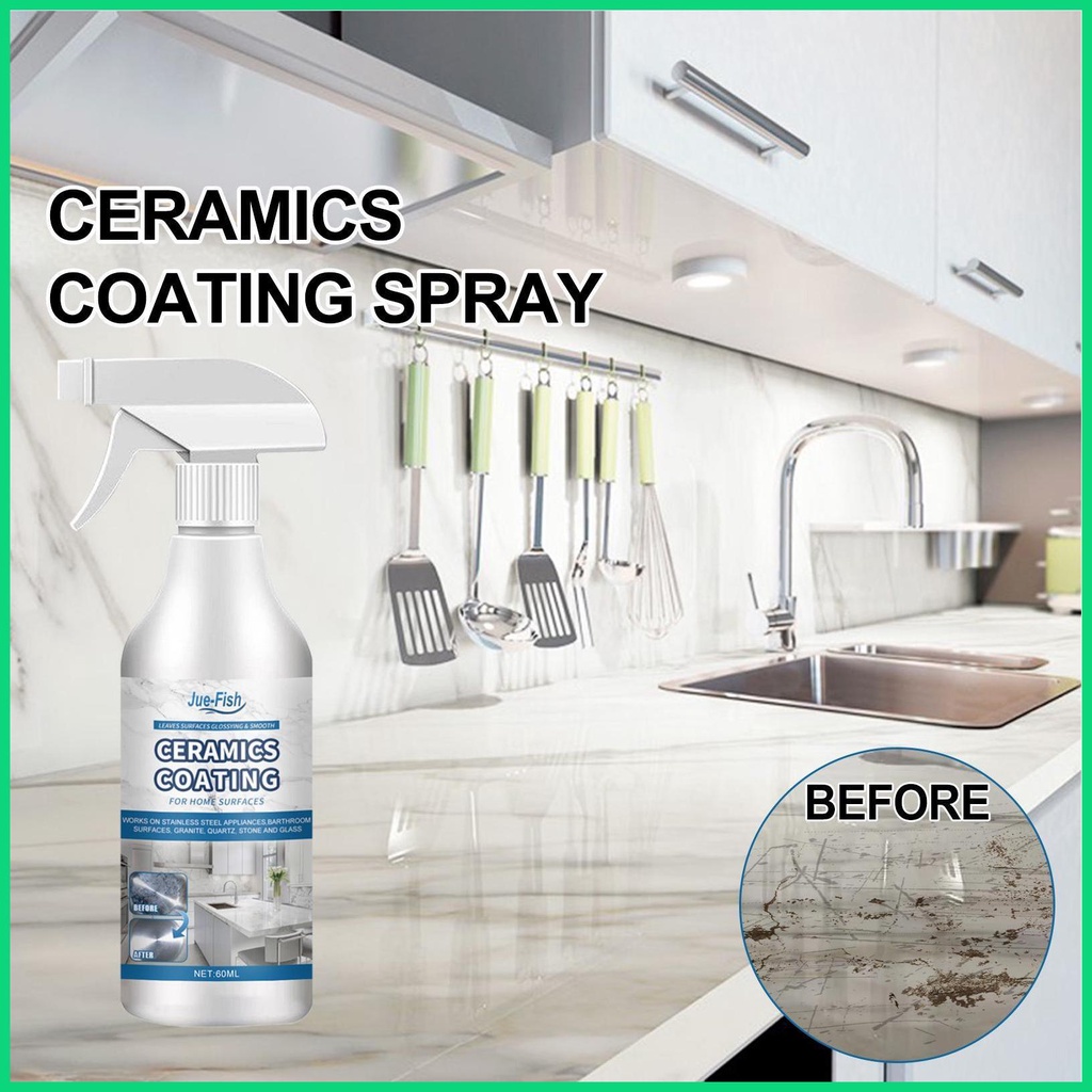 Bình Xịt Phủ Gốm Sứ Bằng Thép Không Gỉ 60ml Chuyên Dụng Vệ Sinh Nhà Bếp jiwvn Jwvn