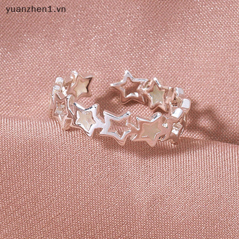 Nhẫn Dạ Quang Bằng Hợp Kim Hình Ngôi Sao Phong Cách Âu Mỹ