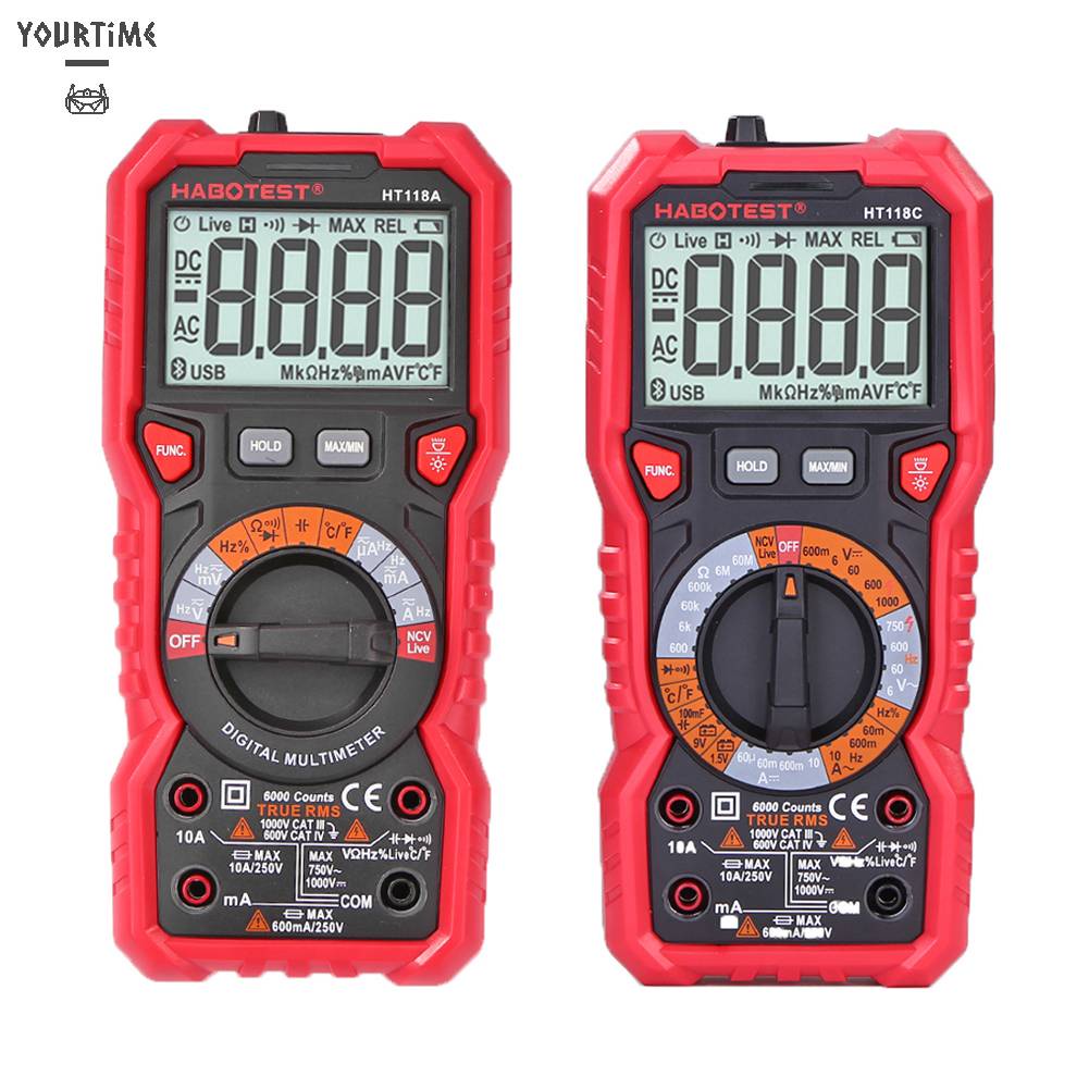 Vôn Kế DC AC Màn Hình LCD 2.7 Inch Với Chức Năng Đo NCV