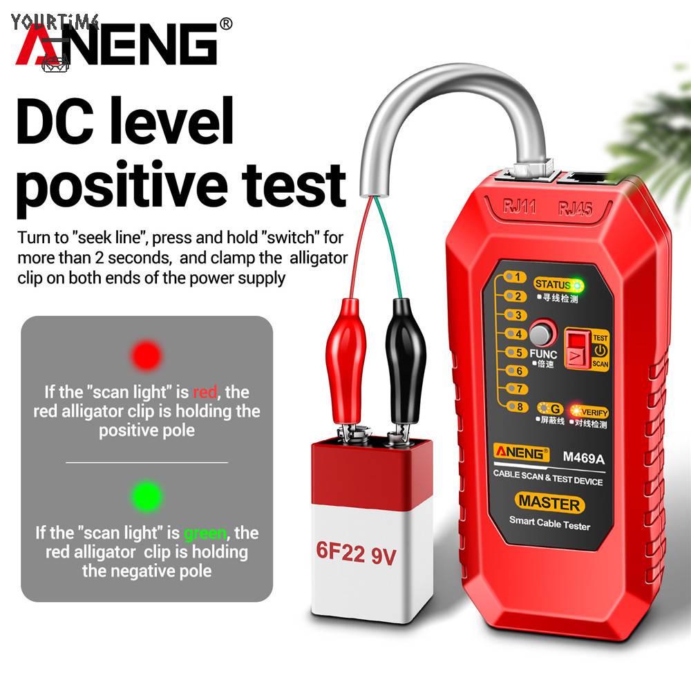 Dụng Cụ Kiểm Tra Sửa Chữa Mạng Đa Năng ANENG M469A RJ45 RJ11