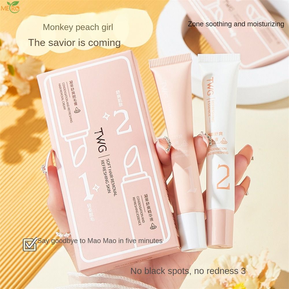 Bộ kem tẩy lông Jing Che Body Có sẵn Kem tẩy lông phổ thông dịu nhẹ Không gây kích ứng Lông nách Kem tẩy lông Môi Kem dưỡng da phục hồi tinh chất làm dịu Metro