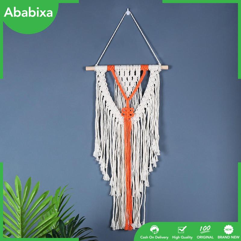 [Ababixa] Thảm Dệt Thủ Công Treo Tường Trang Trí Phòng Ngủ Phong Cách Boho Bohemian Sang Trọng Có Tua Macrame