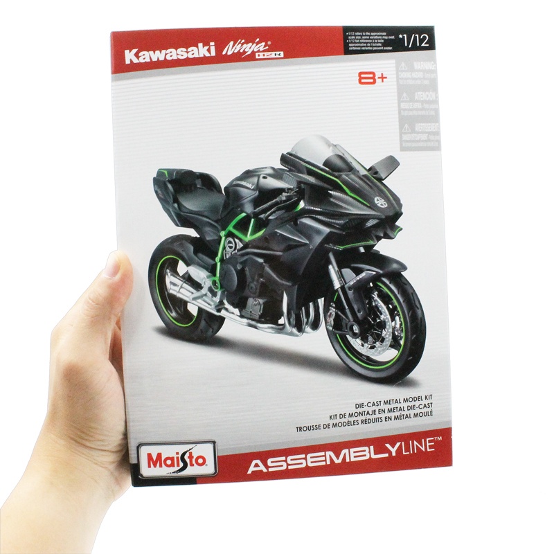 Đồ Chơi Xe Mô Tô Lắp Ráp Kawasaki Ninja H2TM R 1:12 - Maisto 39198/MT39051AL