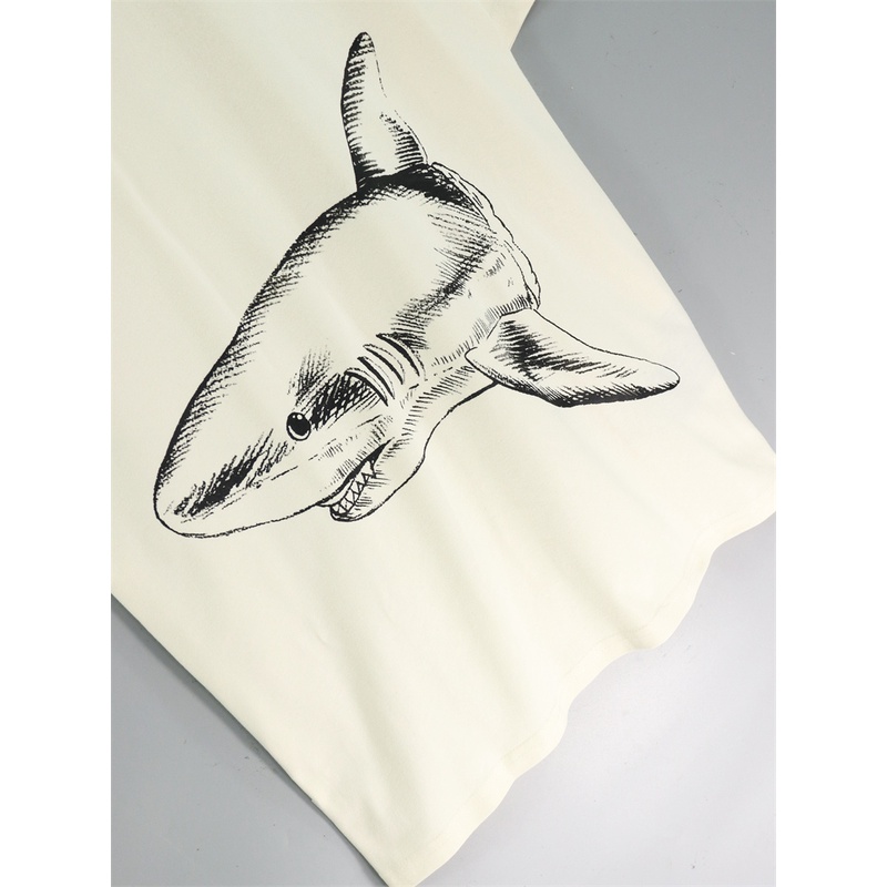 Áo Thun Ngắn Tay In Hình Cá Mập Thời Trang Xu Hướng Mới Nhất