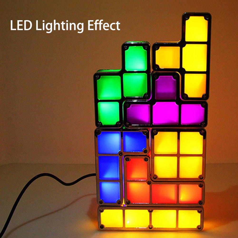 Đồ Chơi Xếp Hình Tetris U2U3 Có Đèn LED Nhiều Màu Sắc Độc Đáo Cho Bé DIY