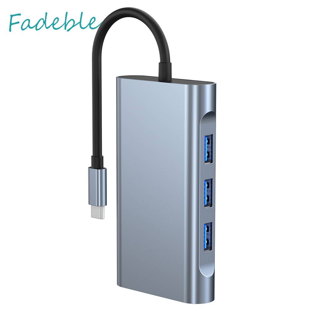 Bộ Chia Cổng Type-C 8 Trong 1 1080P 5GMbps 4K 30hz RJ45 100M 100W PD Chất Lượng Cao