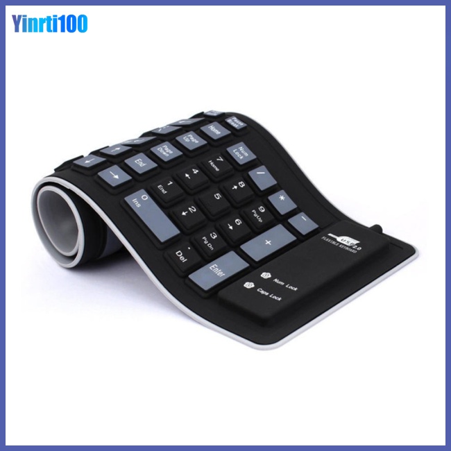 Bàn Phím Silicone Mềm Gấp Gọn Linh Hoạt Không Gây Tiếng Ồn Chống Thấm Nước Cho Pc Laptop