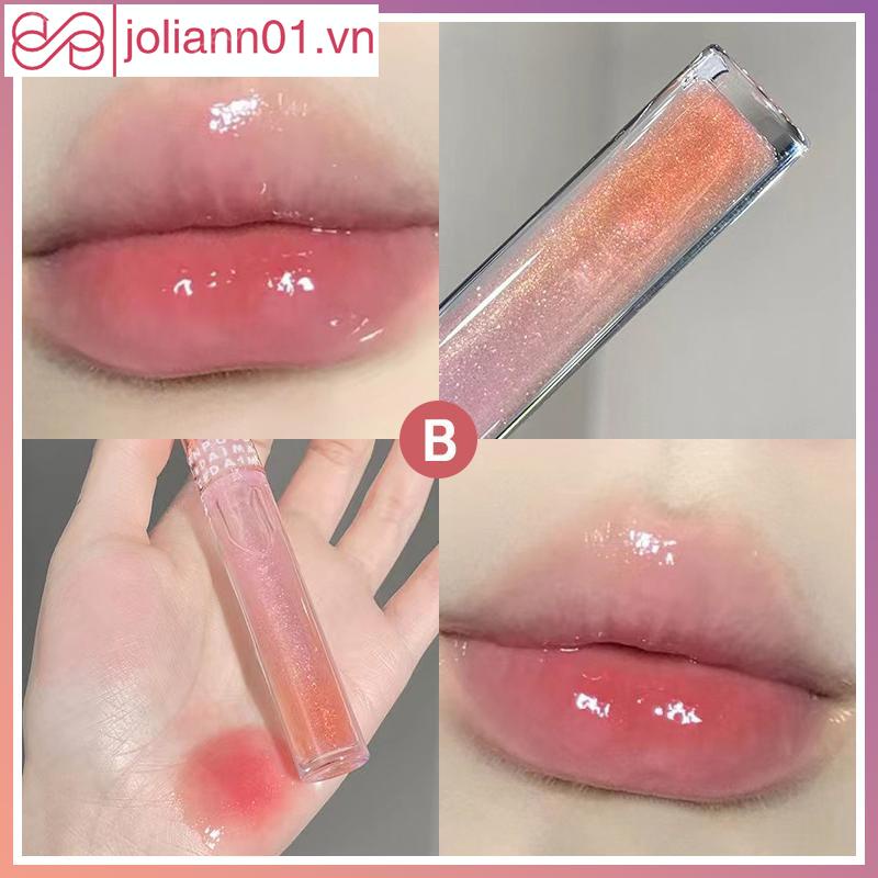 🎐Joliann🎐Water Gloss Lip Gloss Dưỡng ẩm lâu dài Lip Glaze Non Stick Cup Lip Glaze trong suốt