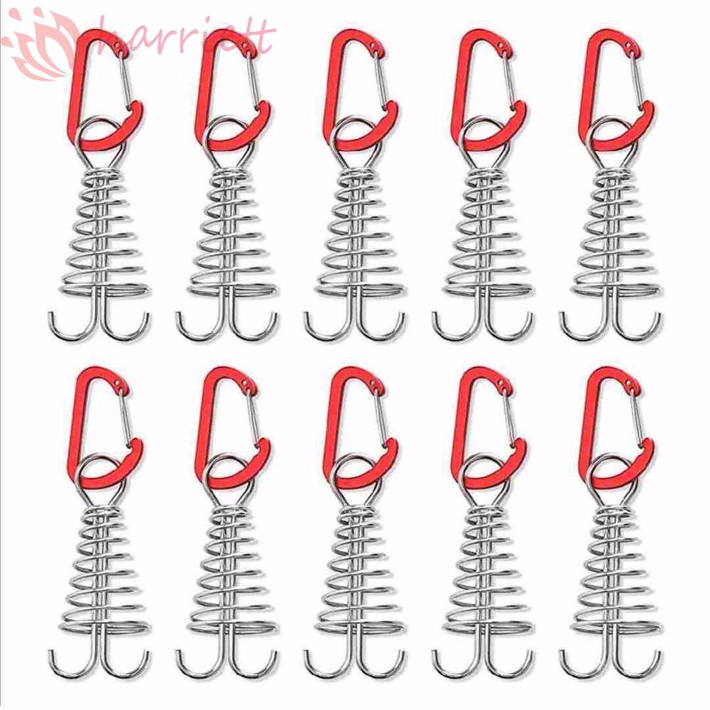 Set 10 Móc Treo Đồ Hình Xoắn Ốc Bền Bỉ Tiện Dụng Khi Đi Du Lịch