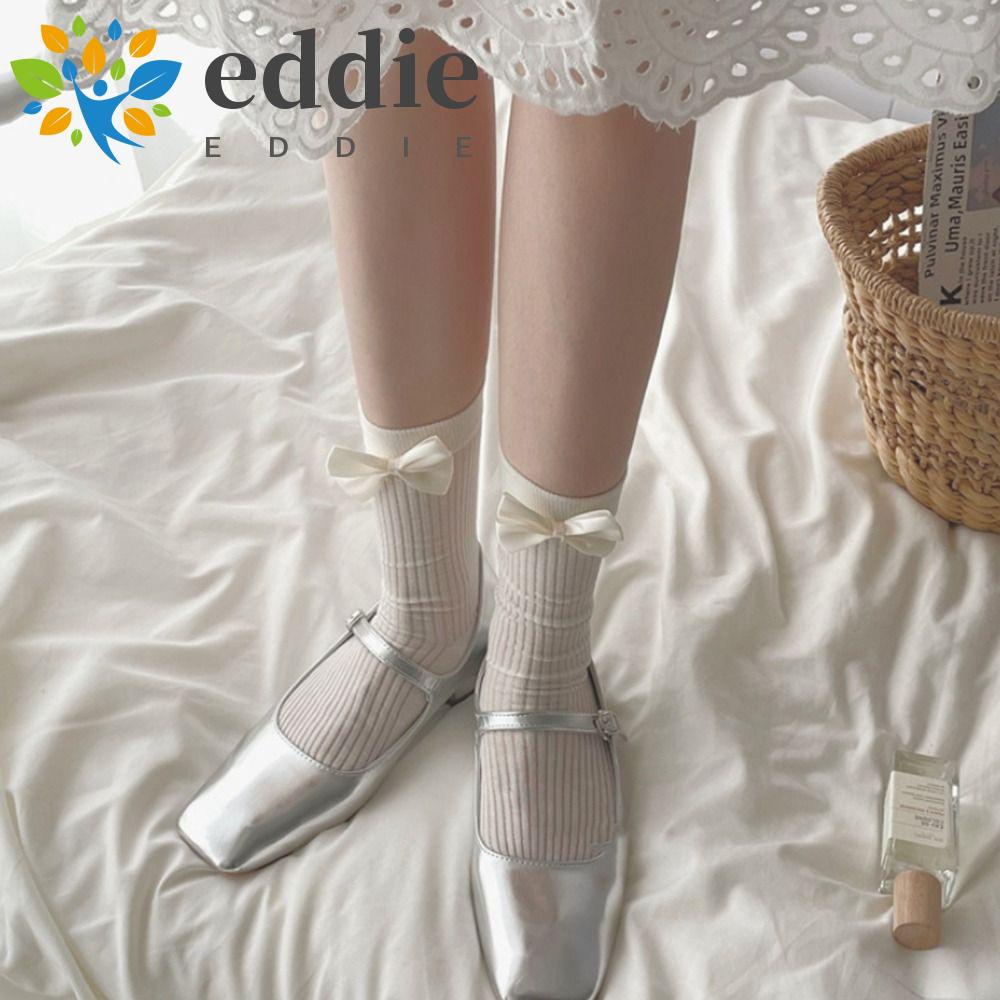 Vớ Cotton Cổ Trung Họa Tiết Kẻ Sọc 26Eddie Lolita Thời Trang Cho Nữ