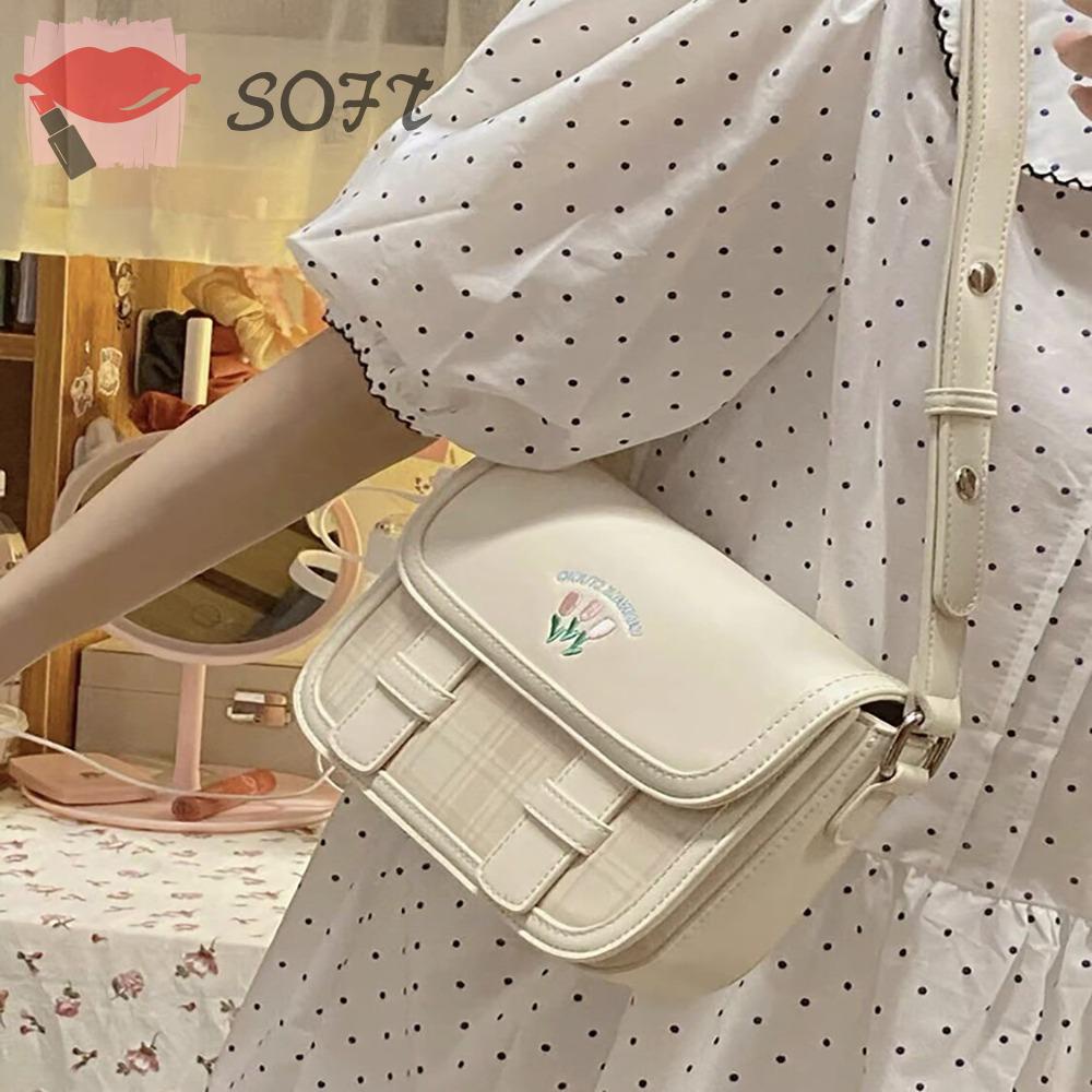 Túi Xách Đeo Dưới Cánh Tay Hình Bánh Bao Đậu Hũ Dễ Thương Dành Cho Học Sinh Nữ SOFTNESS