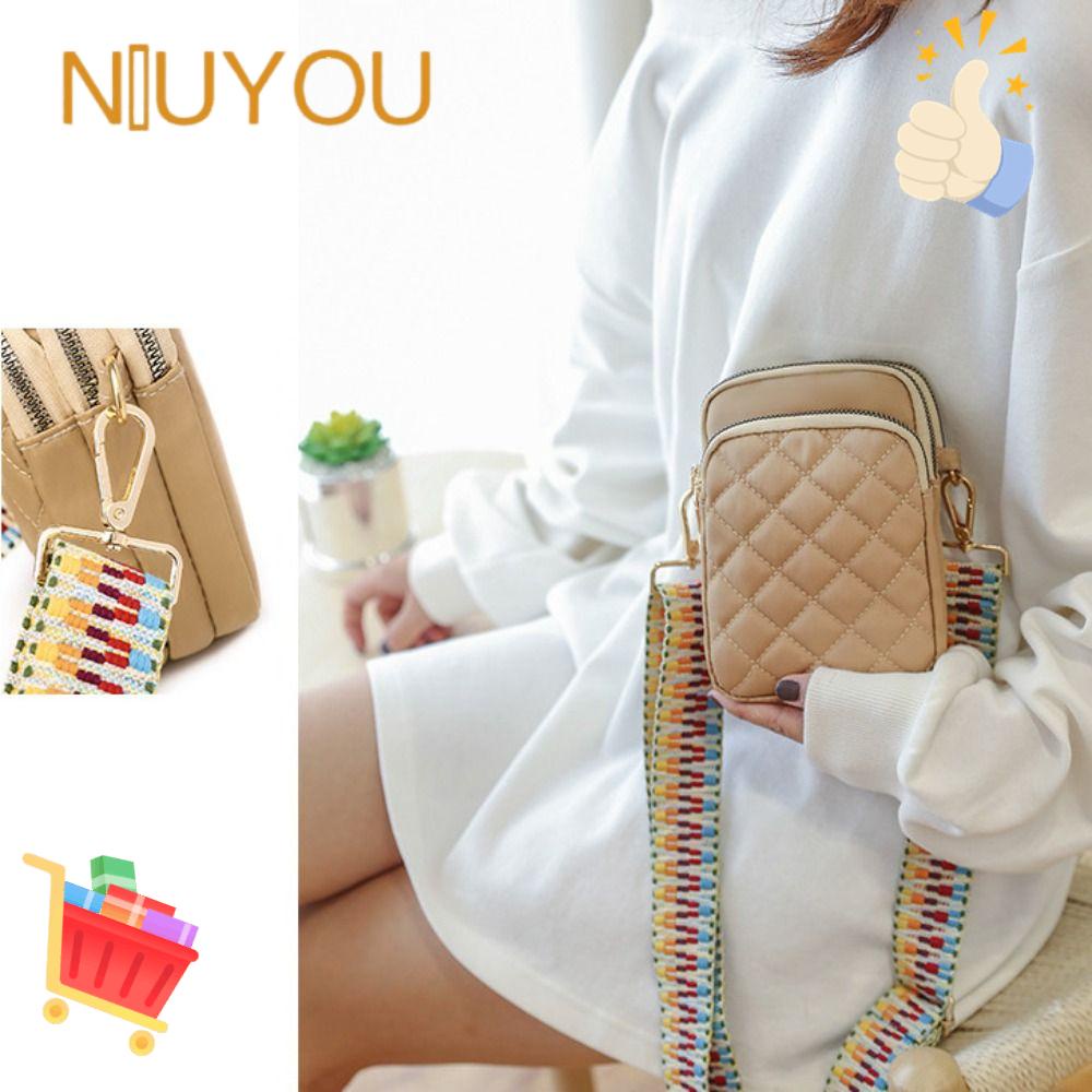 Túi Đeo Chéo Nhỏ Xinh Đựng Điện Thoại Màu Trơn Đơn Giản