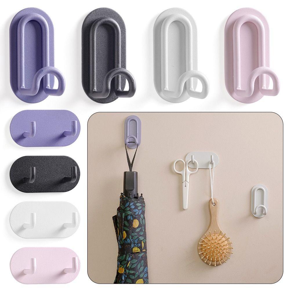 LET Bộ 4 Móc Treo Đồ Dán Tường Nhà Tắm Hình Cà Vạt Dễ Thương