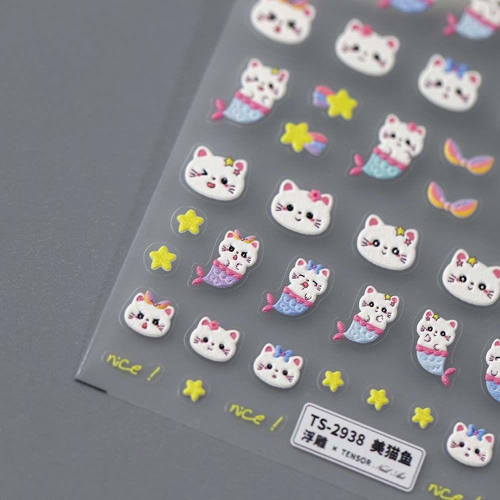 Miếng Dán Trang Trí Móng Tay Họa Tiết Hoạt Hình Nhiều Màu Cho Nữ