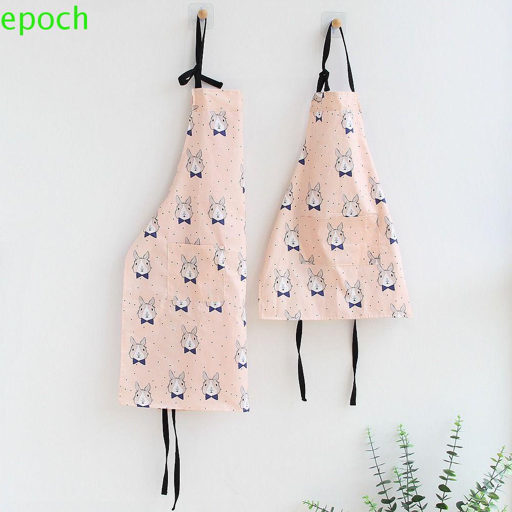 Epoch Tạp Dề Cotton Họa Tiết Gấu Dễ Thương Có Túi Dành Cho Nấu Ăn