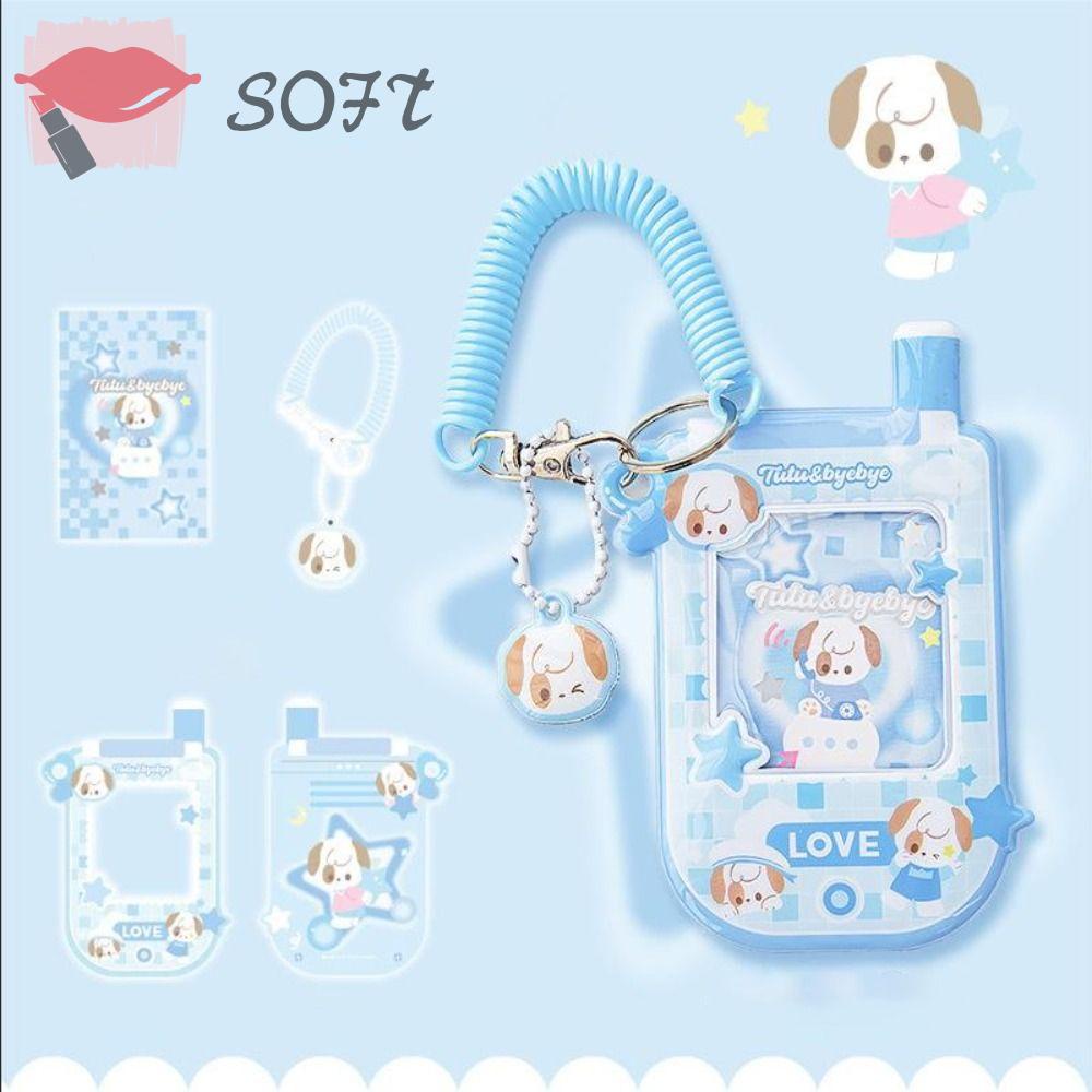 Kẹp Giữ Thẻ / Điện Thoại Di Động Bằng PVC Hai Màu Cho Học Sinh