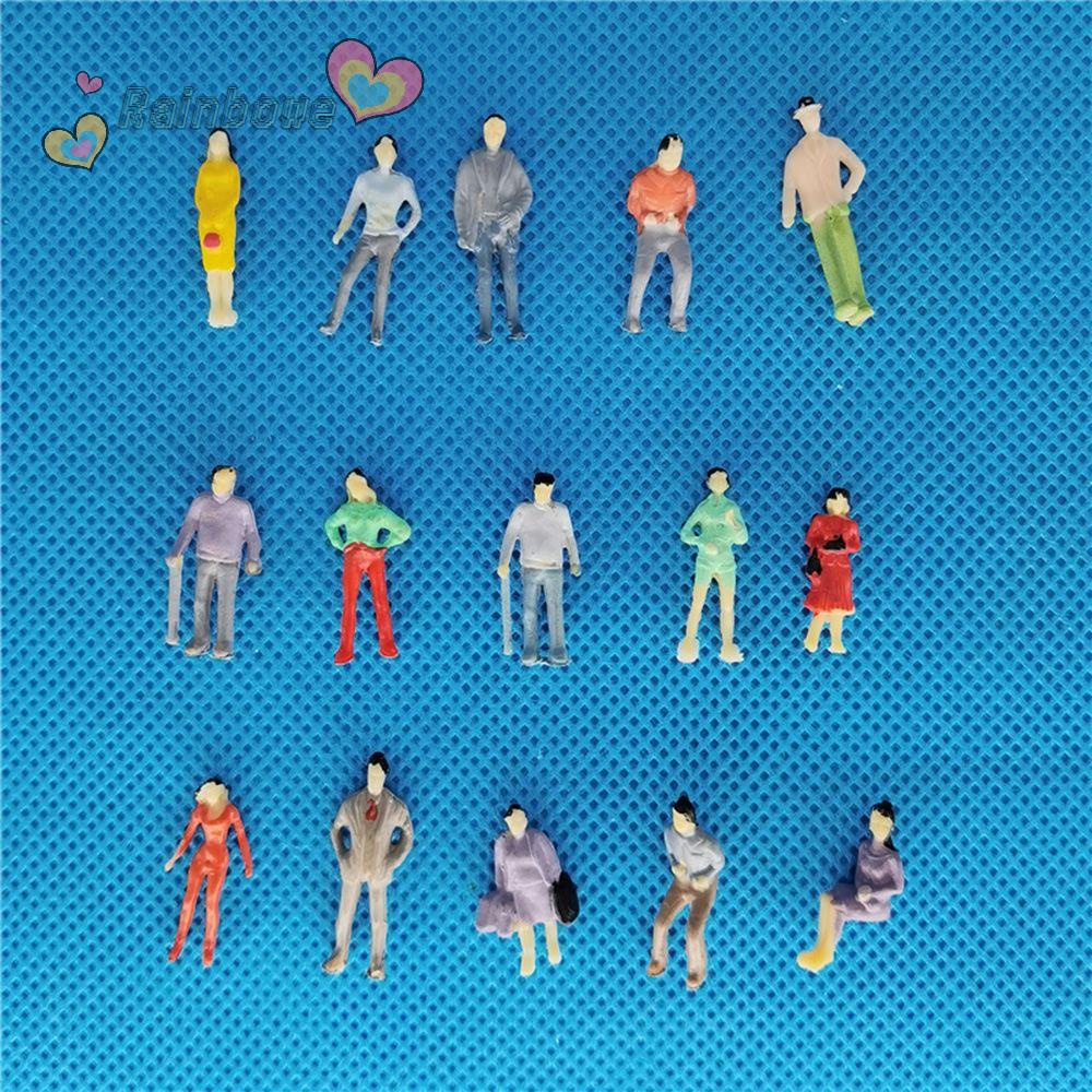 Set 50 / 100 Mô Hình Người Nhiều Màu Sắc Bằng Nhựa ABS