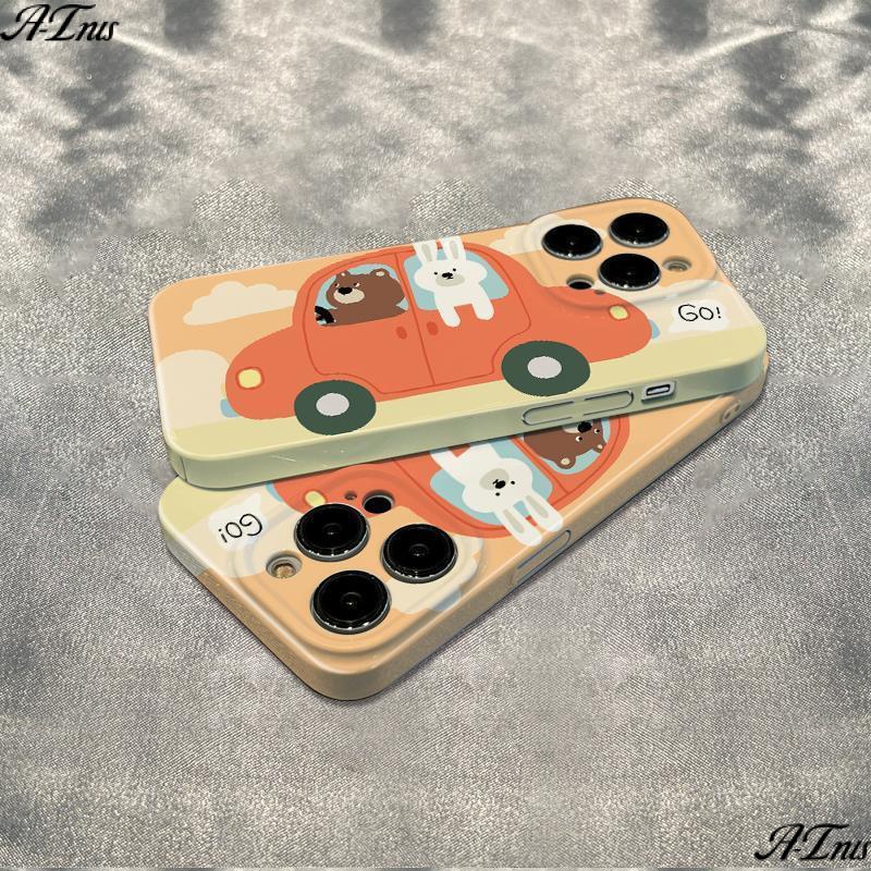 Ốp Điện Thoại Mềm Chống Sốc Họa Tiết Động Vật Trên Xe Hơi Cho Iphone 14promax 13 12 11 6In 78plus 7G1Z