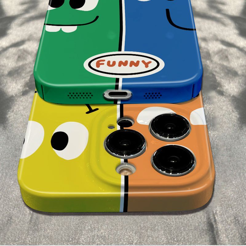 Ốp Điện Thoại Bốn Màu Hình Mặt Cười Cho iPhone127814Ốp Điện Thoại Mềm Chống Sốc Kiểu Dáng Đơn Giản Cho Iphone Pro 13 plus max 6In 11 MBLV