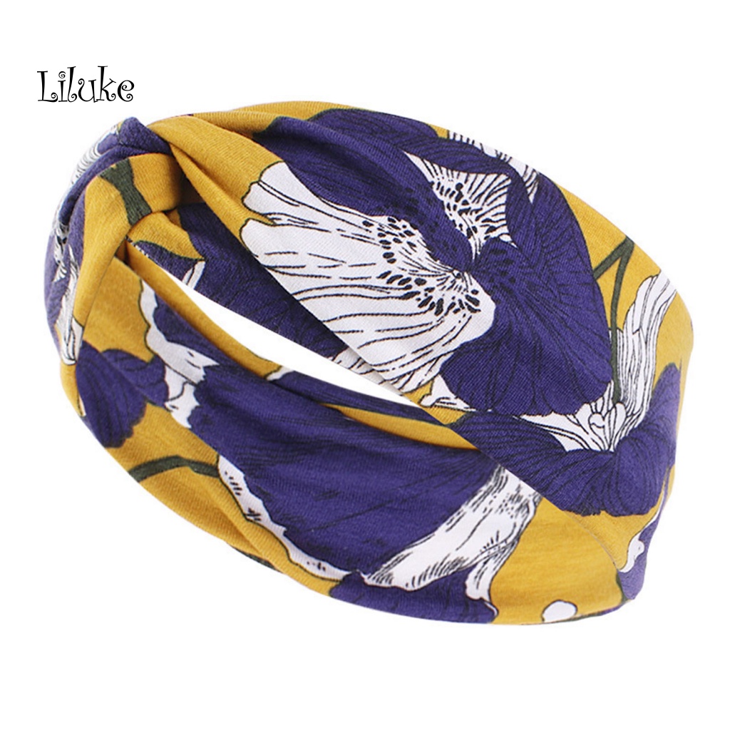 Băng Đô Thắt Nơ Họa Tiết Hoa Xinh Xắn Cho Nữ