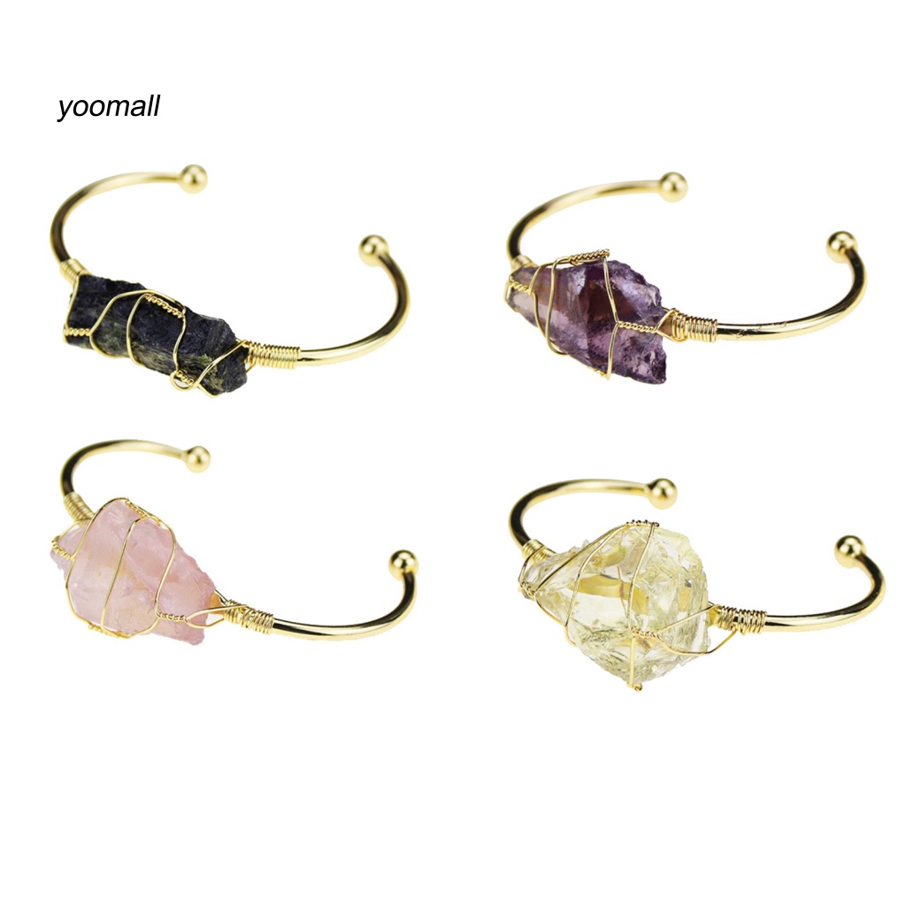 Vòng Đeo Tay Dạng Hở Bằng Hợp Kim Tự Nhiên Có Thể Điều Chỉnh Cho Nữ