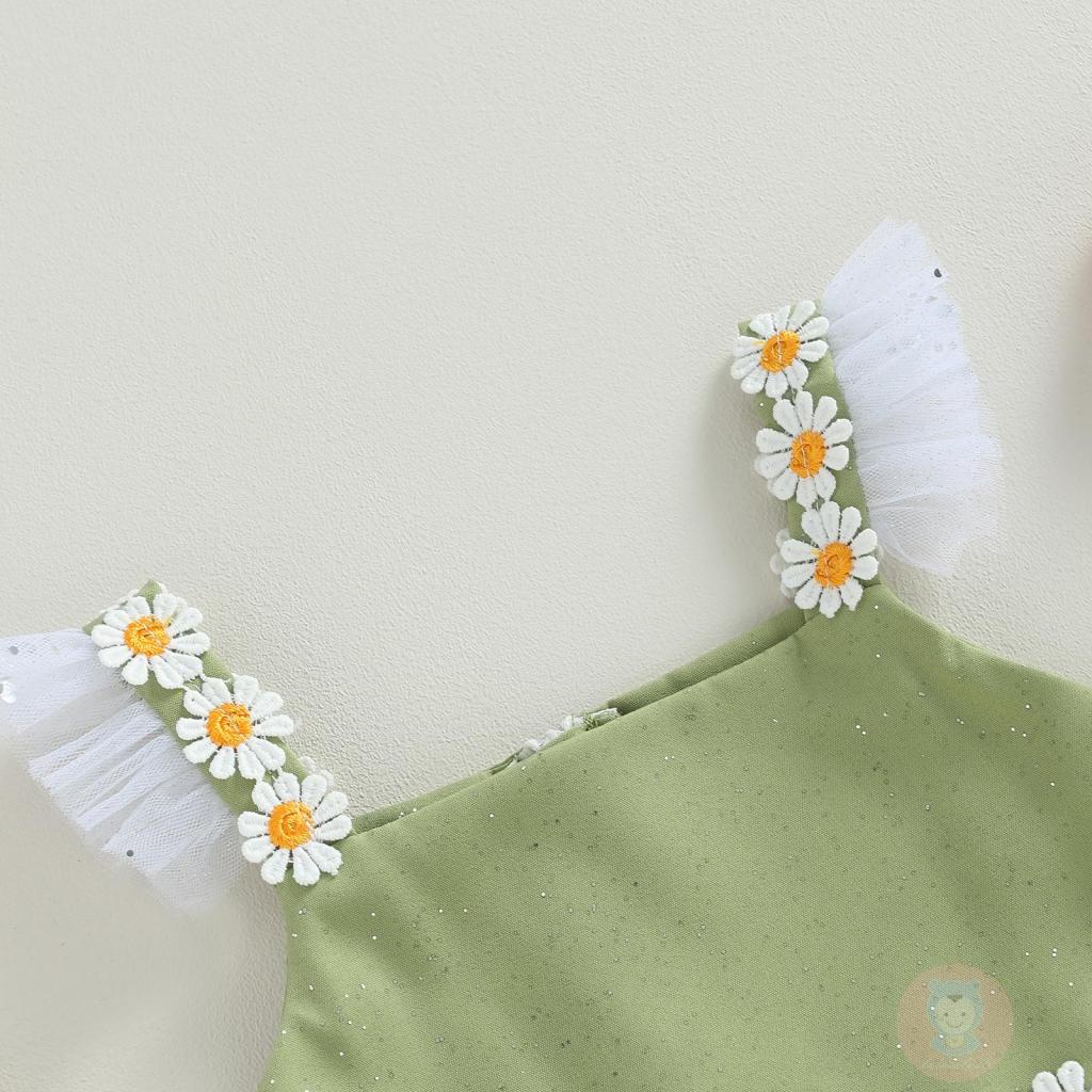 Áo Liền Quần Sát Nách In Hoa Cho Bé Gái LAA6-Baby