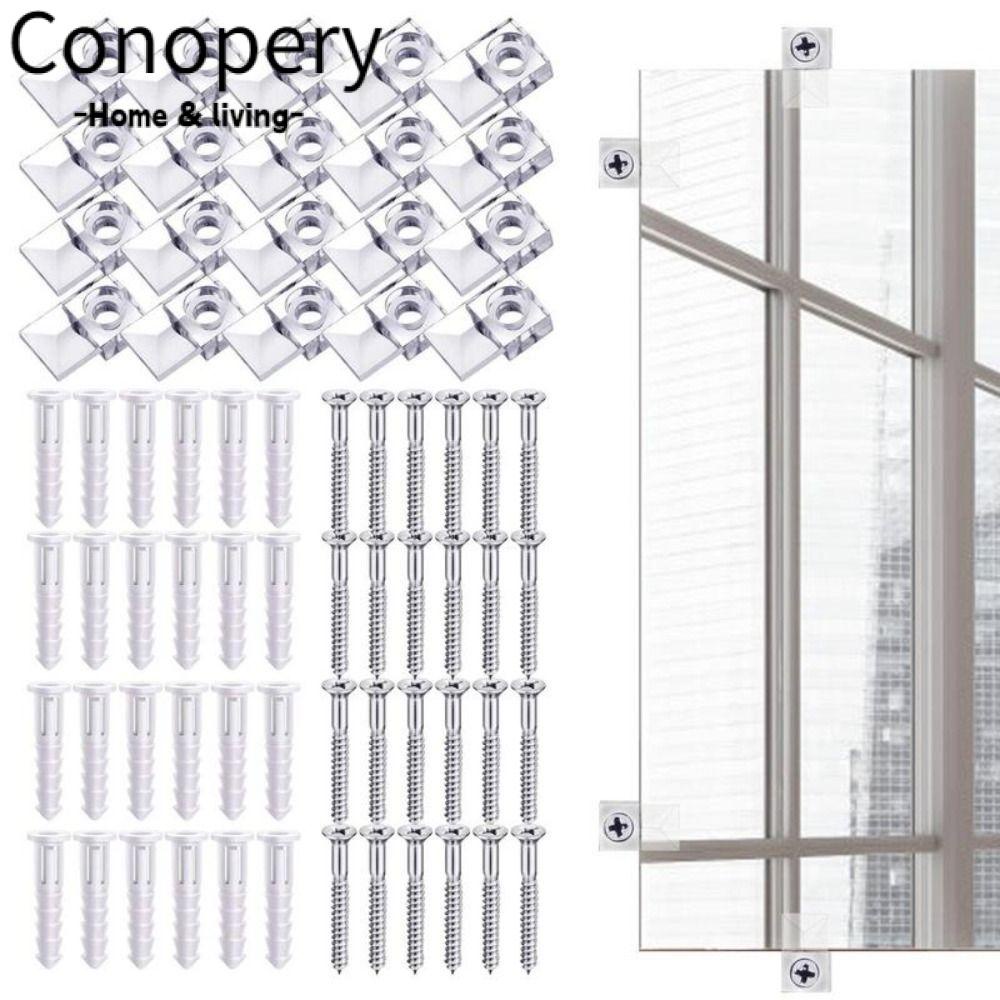 CONOPERY Giá Đỡ Gương Kẹp Gắn Tường Tiện Dụng