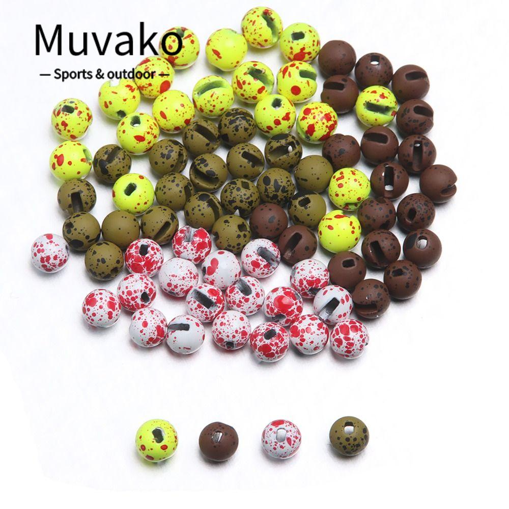 MUVAKO 20Pcs/lot Tungsten Beads Durable 2.5mm/3.0mm/3.5mm/4.0mm Nice-Designed High Quality Slotted Bead