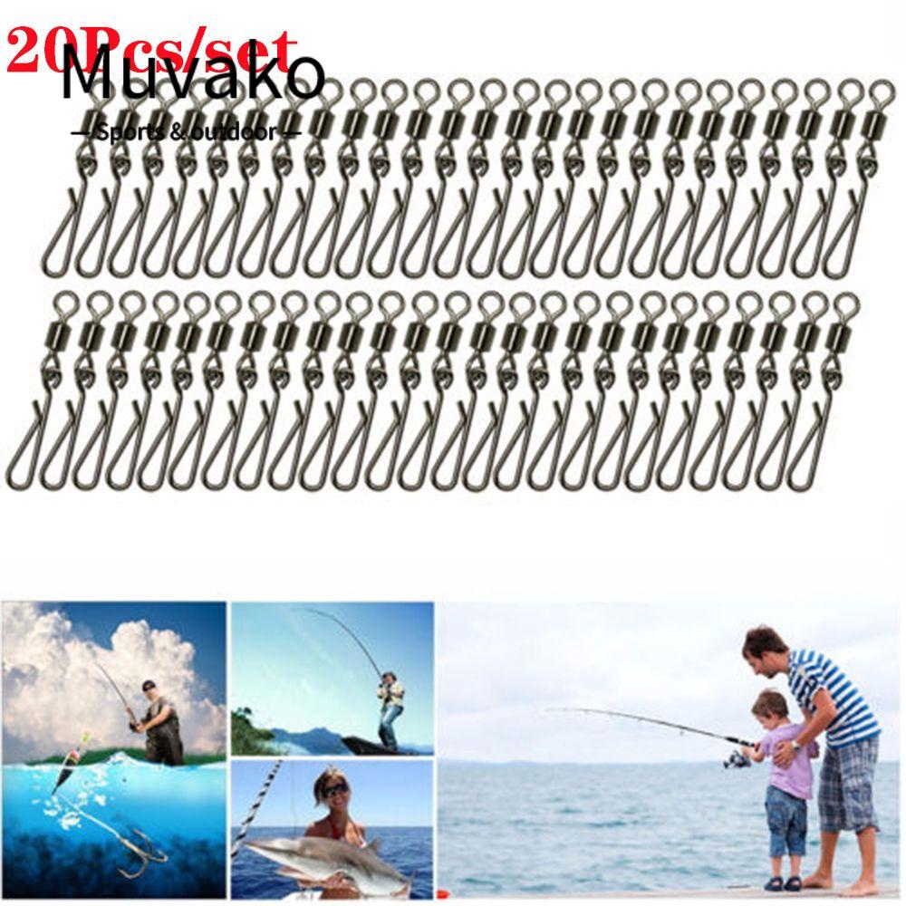 MUVAKO Khóa Nối Mồi Câu Cá Bằng Thép Không Gỉ Chất Lượng Cao