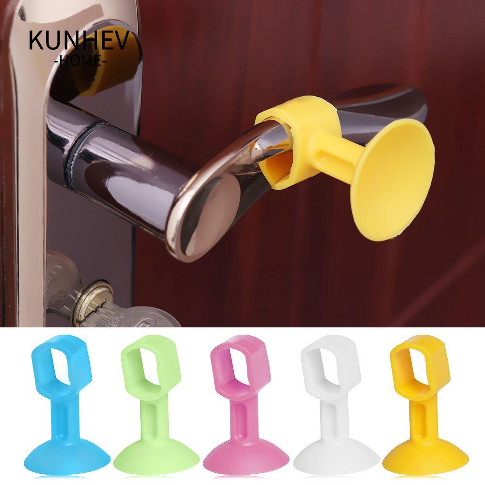 KUNHEV Bộ 5 Đệm Silicone Chống Va Đập Cho Tay Nắm Cửa Phòng Ngủ / Phòng Tắm