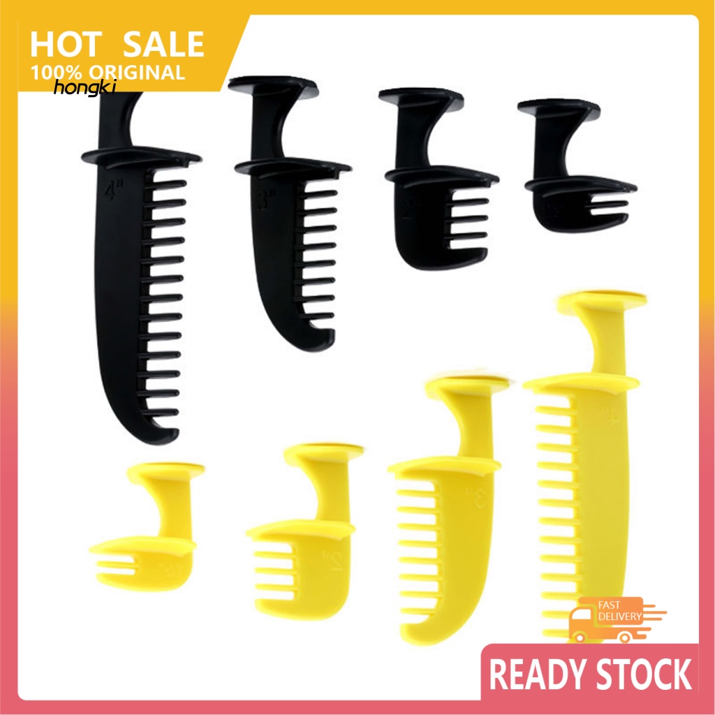 Set 4 Thước Kẻ Cắt Tóc Bằng ABS Có Thể Tái Sử Dụng