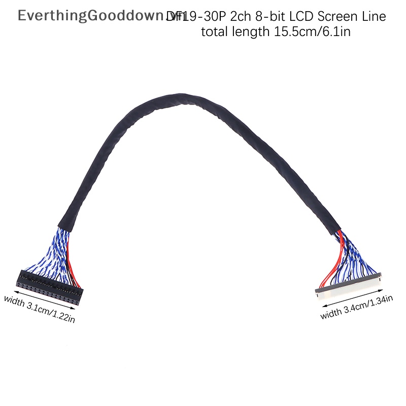 Everthinggooddown Cáp Kết Nối Màn Hình LCD 8-bit DF19-30P 2ch