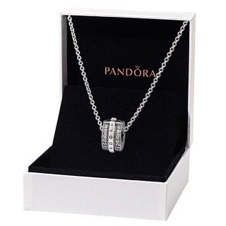 Vòng cổ pandora mạ bạc 925 đính đá zircon thời trang cho nữ