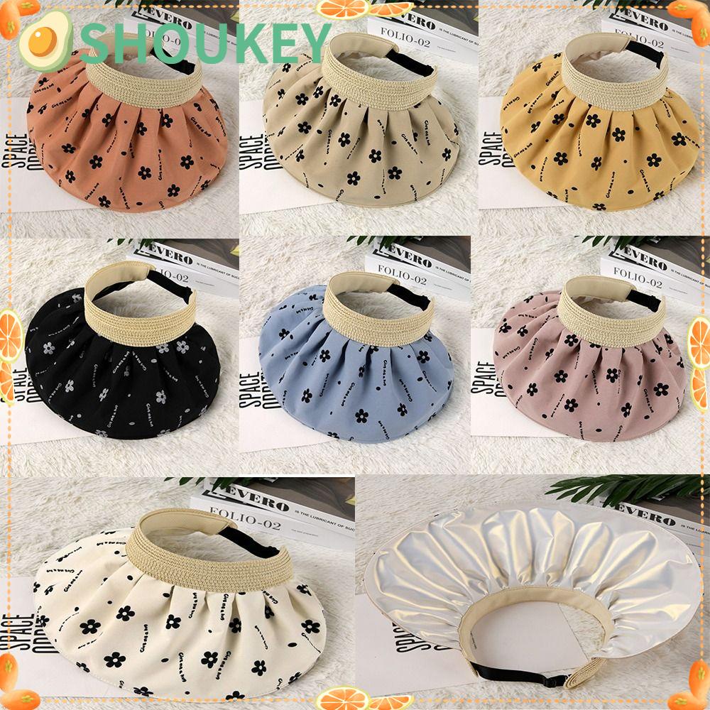 SHOUKEY Mũ Lưỡi Trai Nửa Đầu Chống Nắng Tia Uv In Họa Tiết Chấm Bi Có Thể Điều Chỉnh Cho Nữ