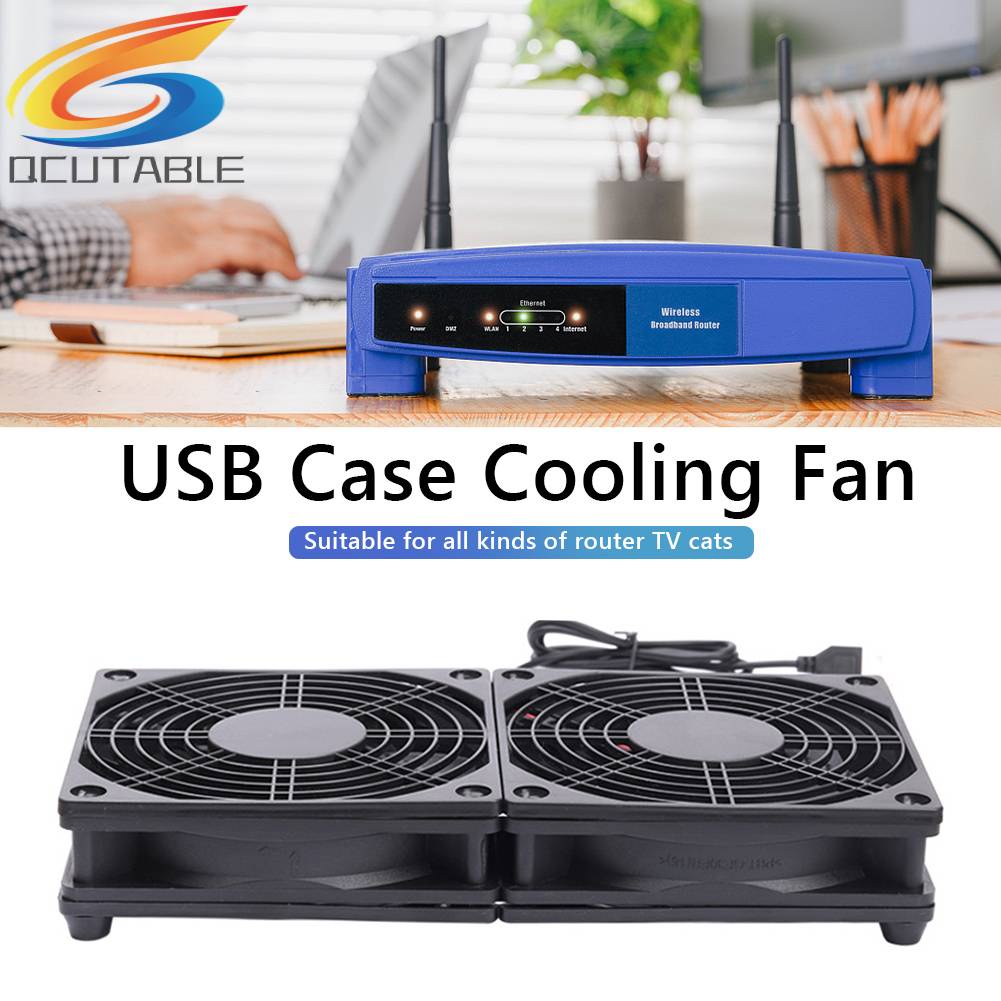 Bộ Định Tuyến Quạt Tản Nhiệt Làm Mát Hộp TV Không Dây Kép